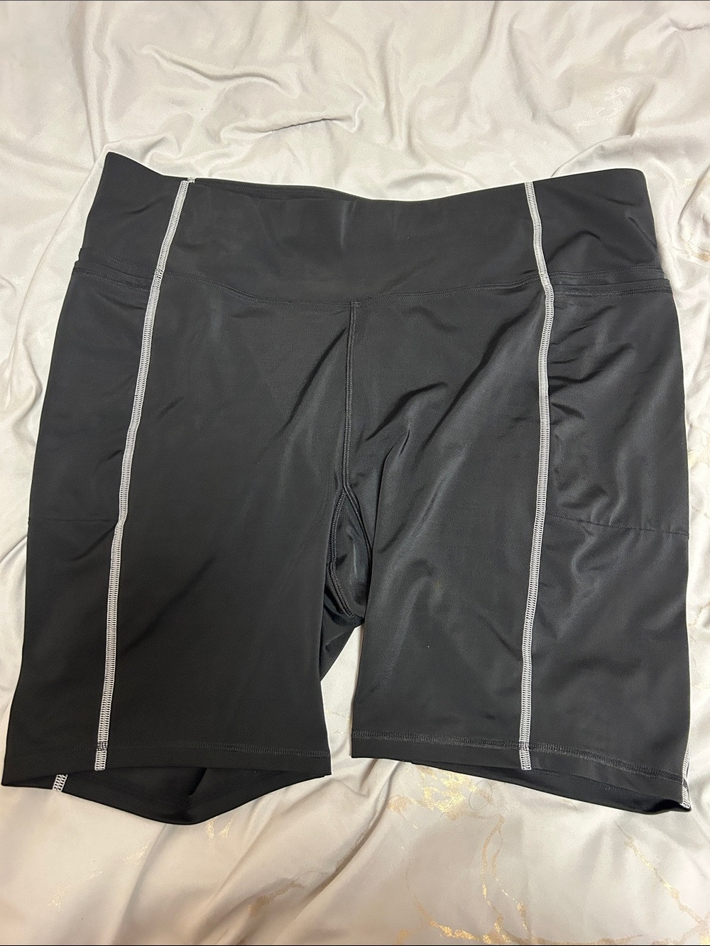 Lane Bryant Black Bike Shorts with two side pockets